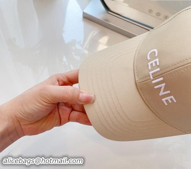 Buy Discount Celine Baseball Hat with CELINE 073002 Light Beige 2024