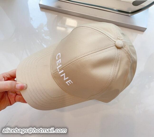 Buy Discount Celine Baseball Hat with CELINE 073002 Light Beige 2024