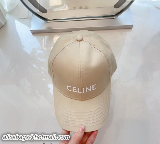 Buy Discount Celine Baseball Hat with CELINE 073002 Light Beige 2024