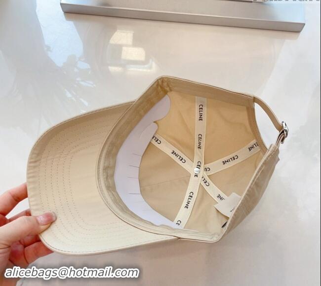 Buy Discount Celine Baseball Hat with CELINE 073002 Light Beige 2024