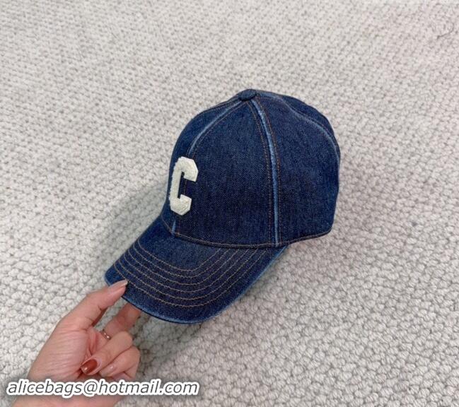 Good Quality Celine Denim Baseball Hat with Letter C 073002 2024