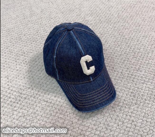 Good Quality Celine Denim Baseball Hat with Letter C 073002 2024