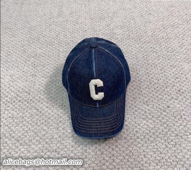 Good Quality Celine Denim Baseball Hat with Letter C 073002 2024