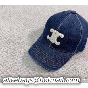 New Luxury Celine Denim Baseball Hat with Logo 073002 2024