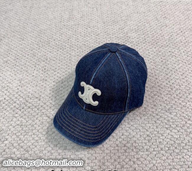 New Luxury Celine Denim Baseball Hat with Logo 073002 2024