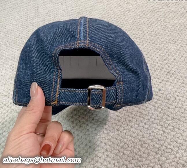 New Luxury Celine Denim Baseball Hat with Logo 073002 2024