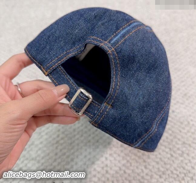 New Style Cheap Celine Denim Baseball Hat with CELINE 073002 2024