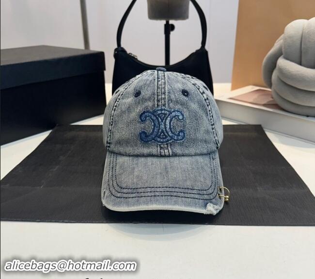 Market Sells Celine Denim Baseball Hat 082203 Blue 2024