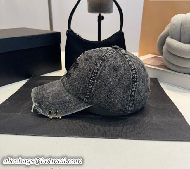 Buy Classic Celine Denim Baseball Hat 082203 Black 2024