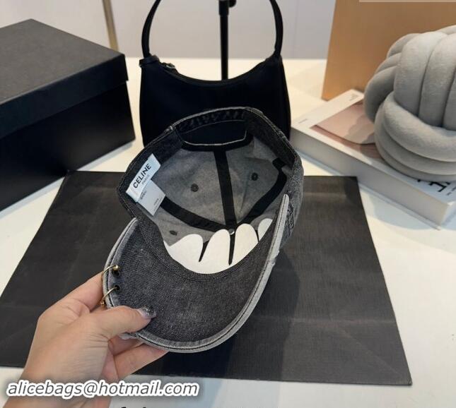 Buy Classic Celine Denim Baseball Hat 082203 Black 2024