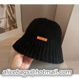 Top Design Celine Knit Bucket Hat 0913 Black 2024