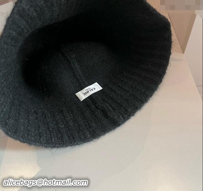 Top Design Celine Knit Bucket Hat 0913 Black 2024