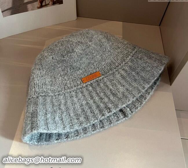 Buy Fashionable Celine Knit Bucket Hat 0913 Dark Grey 2024