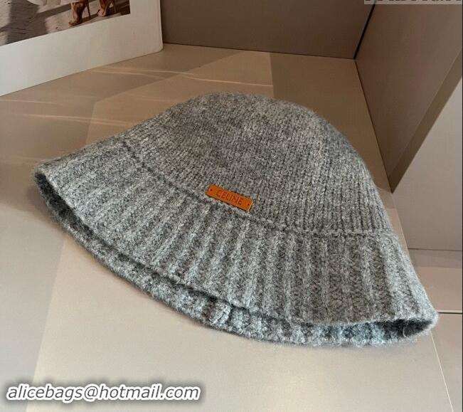 Buy Fashionable Celine Knit Bucket Hat 0913 Dark Grey 2024