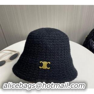 Grade Quality Celine Knit Bucket Hat 0913 Black 2024