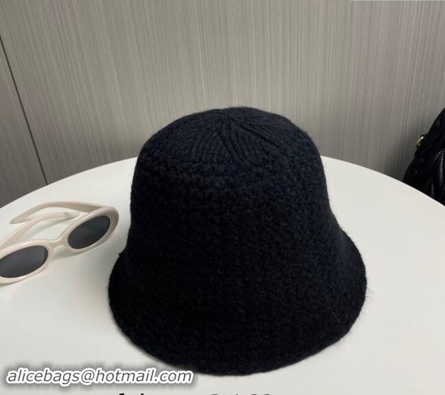 Grade Quality Celine Knit Bucket Hat 0913 Black 2024