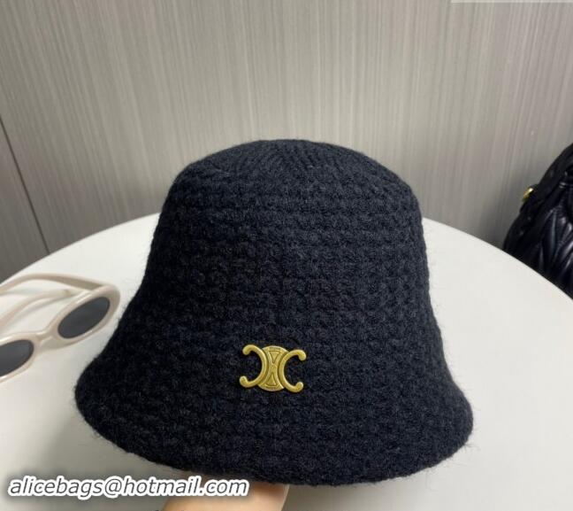 Grade Quality Celine Knit Bucket Hat 0913 Black 2024