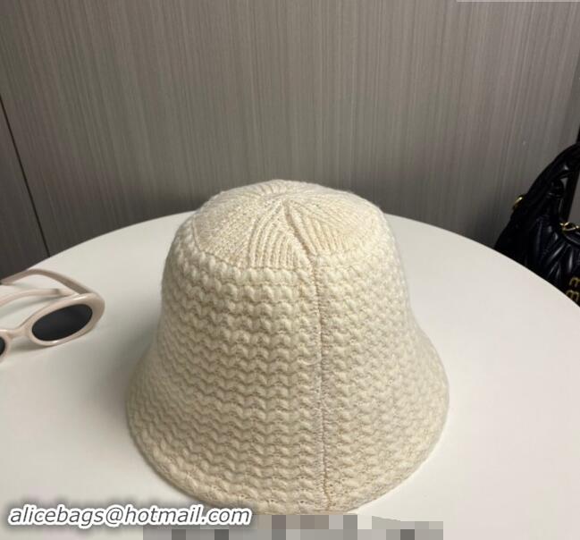 Low Cost Celine Knit Bucket Hat 0913 White 2024