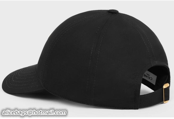 Luxury Classic Celine Triomphe Baseball Cap In Cotton 040302 Black 2024