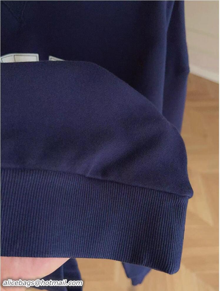 Super Quality Celine Oversized Celine Sweatshirt In Cotton Fleece CE5462 Dark Blue