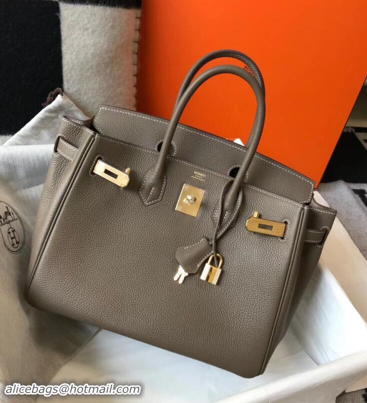 Promotional Hermes Birkin 35cm Bag Togo Leather H35 Etoupe Grey Gold Hardware