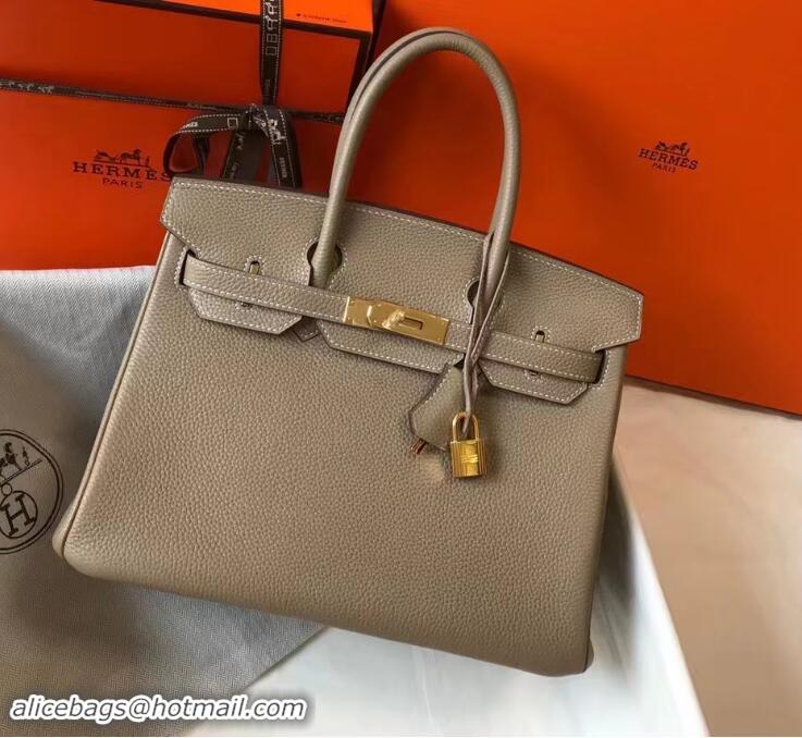 Promotional Hermes Birkin 35cm Bag Togo Leather H35 Etoupe Grey Gold Hardware