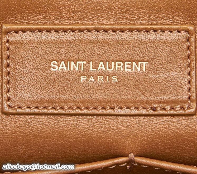 Famous Brand Saint Laurent Large Suede Sac de Jour Y84211 Brown/Black