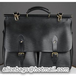 Top Design Louis Vuitton Epi Leather Sac Chasse Bag M41141 Black