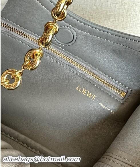 Top Quality Loewe Medium Squeeze Bag in Nappa Lambskin 948017 Grey 2024