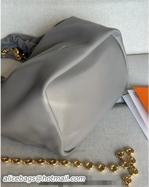 Top Quality Loewe Medium Squeeze Bag in Nappa Lambskin 948017 Grey 2024