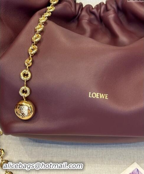 Best Price Loewe Medium Squeeze Bag in Nappa Lambskin 948017 Dark Burgundy 2024