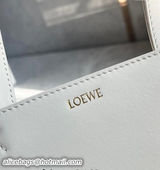 Promotional Loewe Mini Puzzle Fold Tote Bag in patchwork calfskin L0051 White/Beige 2024