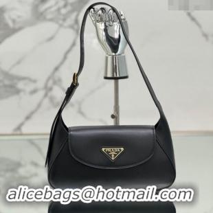 Trendy Design Prada Small leather shoulder bag 1BD358 Black 2024