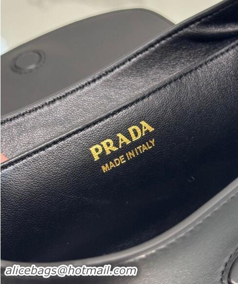 Trendy Design Prada Small leather shoulder bag 1BD358 Black 2024