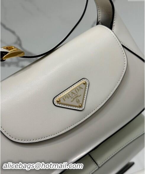 Buy Inexpensive Prada Small leather shoulder bag 1BD358 White 2024