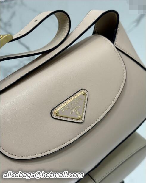 Famous Brand Prada Small leather shoulder bag 1BD358 Beige 2024