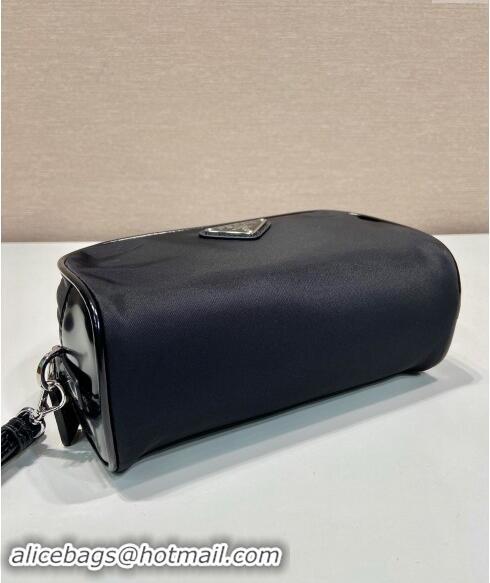 Best Price Prada Re-Nylon and brushed leather pouch 2NE063 Black 2024