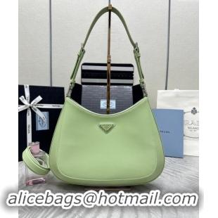 Top Quality Prada Cleo Brushed Leather Shoulder Bag 1BC156 Green 2024