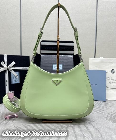 Top Quality Prada Cleo Brushed Leather Shoulder Bag 1BC156 Green 2024