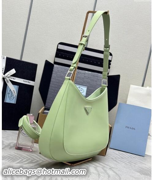 Top Quality Prada Cleo Brushed Leather Shoulder Bag 1BC156 Green 2024