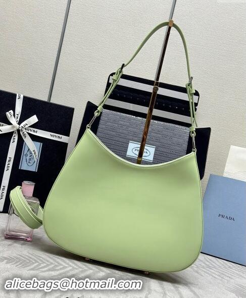 Top Quality Prada Cleo Brushed Leather Shoulder Bag 1BC156 Green 2024