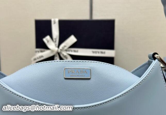 Famous Brand Prada Cleo Brushed Leather Shoulder Bag 1BC156 Blue 2024