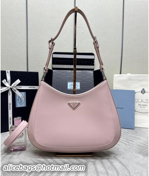 Best Price Prada Cleo Brushed Leather Shoulder Bag 1BC156 Pink 2024