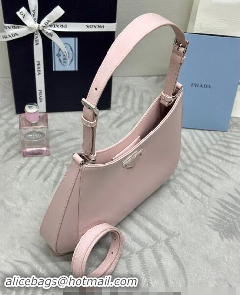 Best Price Prada Cleo Brushed Leather Shoulder Bag 1BC156 Pink 2024