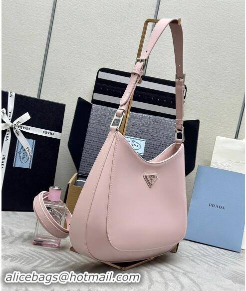 Best Price Prada Cleo Brushed Leather Shoulder Bag 1BC156 Pink 2024