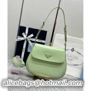 Top Grade Prada Cleo Brushed Leather Shoulder Bag 1BD303 Green 2024