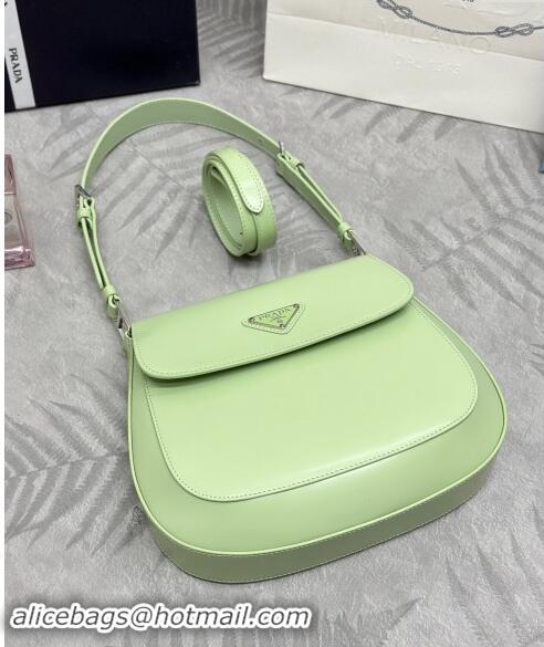 Top Grade Prada Cleo Brushed Leather Shoulder Bag 1BD303 Green 2024