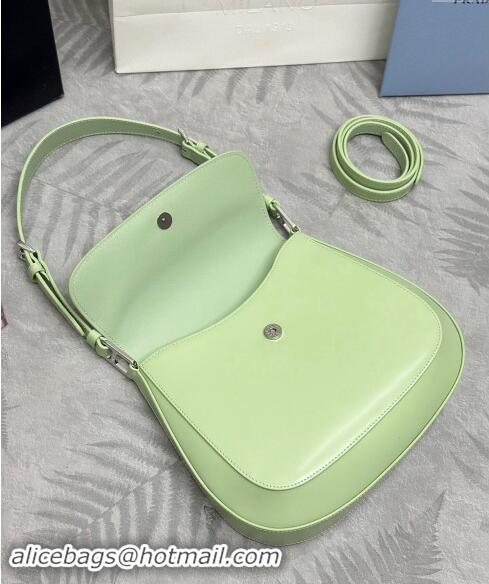 Top Grade Prada Cleo Brushed Leather Shoulder Bag 1BD303 Green 2024