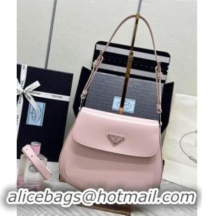 Low Cost Prada Cleo Brushed Leather Shoulder Bag 1BD303 Pink 2024