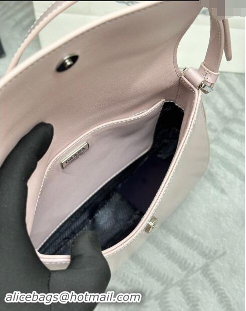 Low Cost Prada Cleo Brushed Leather Shoulder Bag 1BD303 Pink 2024